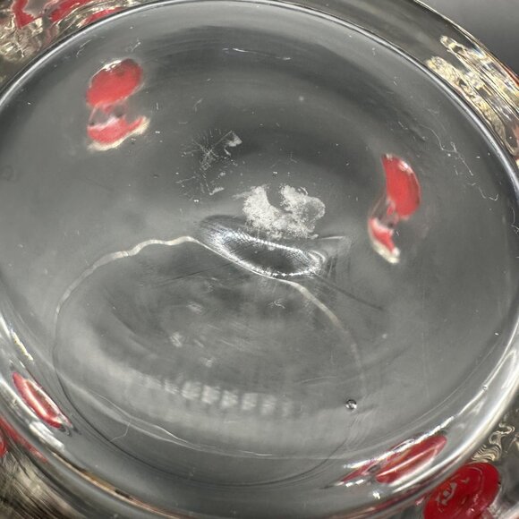 Christmas Tumbler Blown Fused Glass Santa Claus Kitschy Red White Clear - Picture 6 of 9